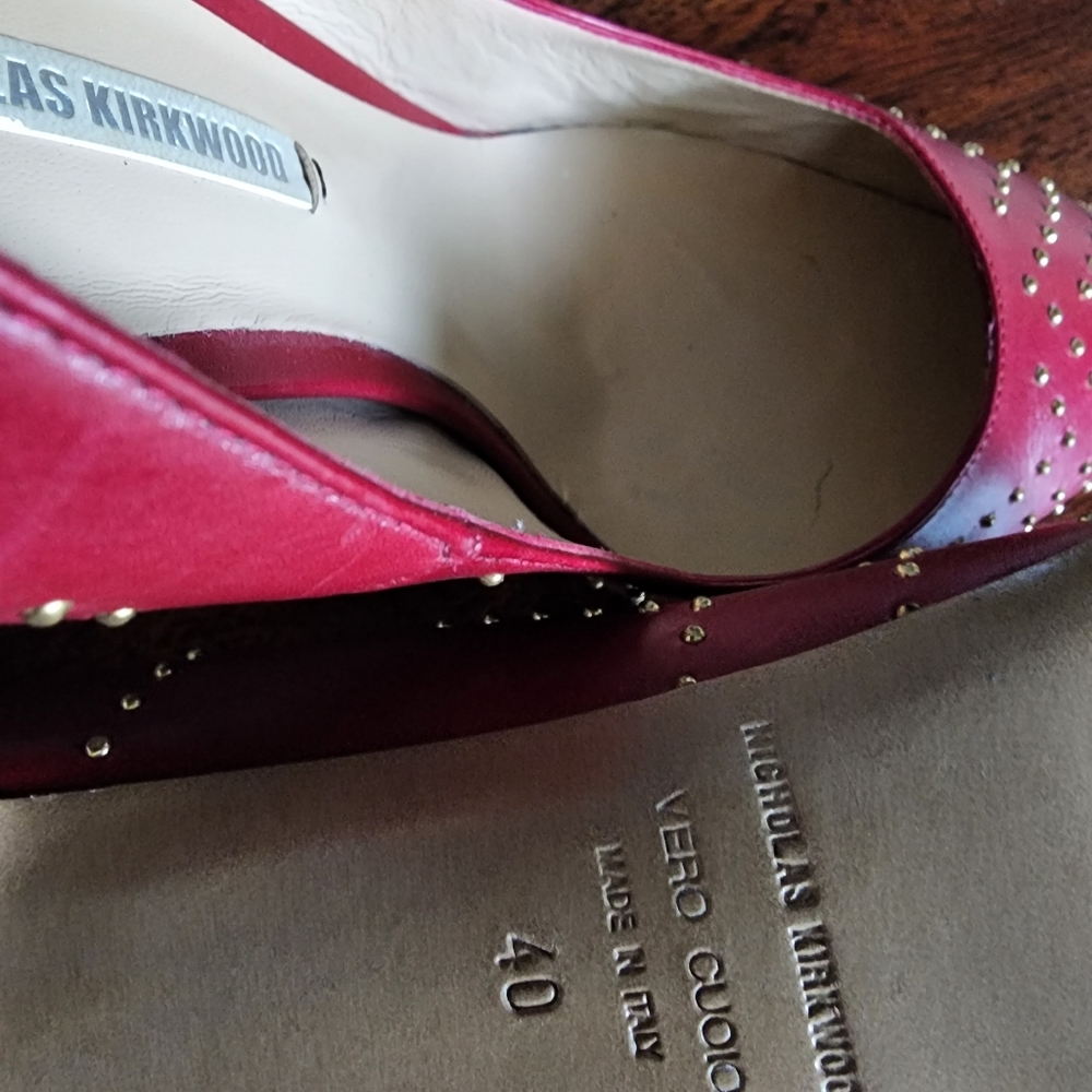 Nicholas Kirkwood studded leather pumps. - Picture 3 of 3